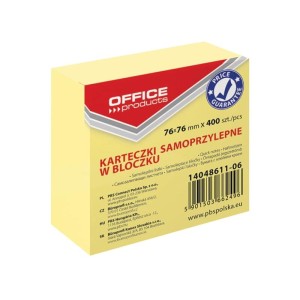 Notes samoprzylepny 76x76mm 400 kartek żółty OFFICE PRODUCTS /14048611-06/