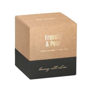 Świeca sojowa zapachowa BISPOL sn173-326 frezja i gruszka w szkle z dwoma knotami