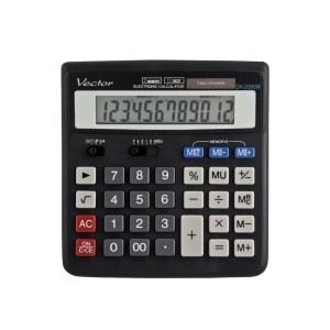 Kalkulator VECTOR DK-209DM czarny/ DK-209DM BLK/