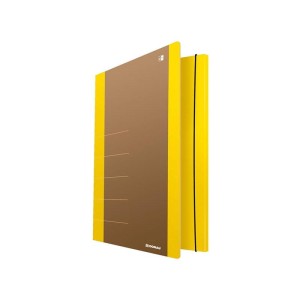 Teczka z gumką kartonowa A4 500g DONAU LIFE żółta /2060001FSC-11/