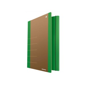 Teczka z gumką kartonowa A4 500g DONAU LIFE zielona /2060001FSC-06/