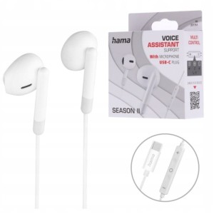 SŁUCHAWKI DOUSZNE "SEASON II" USB-C BIAŁE  /002217510000/