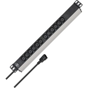 LISTWA PRZYŁĄCZENIOWA ALU-LINE 19" 12-KIERUNKOWA CZARNA/SREBRNA 2M  /002122410000/