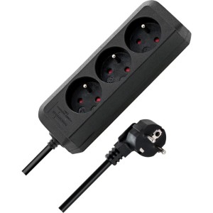 LISTWA ZASILAJĄCA ECO-LINE 3 GNIAZDA CZARNY 3M H05VV-F 3G1,5 *FR*  /002122340000/