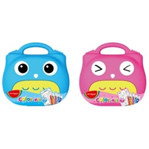 Zestaw przyborów szkolnych pisaki kredki kolorowanka pudełko z rączką keyroad mix kolorów /KR971745/