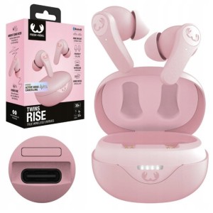 SŁUCHAWKI DOUSZNE BLUETOOTH® „TWINS RISE ANC” TWS ANC PASTELOWY RÓŻ  /002304330000/