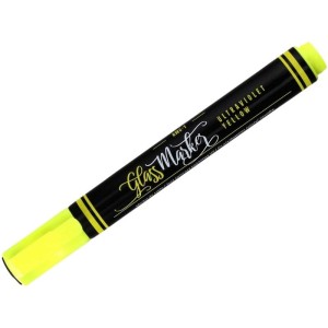 Marker kredowy ścierany na sucho okrągły 1,5-3mm RYSTOR GLASS MARKER RMG-1 żółty UV 1szt. /463-008/