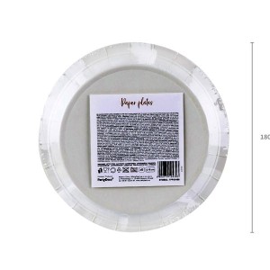 Talerze papierowe 18cm PARTYDECO w różowo-złote kropki białe 6szt. /TPP53-008/