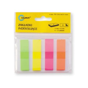 Zakładki indeksujące TAURUS PP EKO NEON, 4x35 szt /TZI-12/433 EKO NEON/