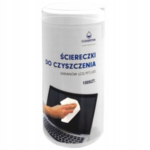 Ściereczki/chusteczki nasączane do czyszczenia ekranów TFT/LCD/LED CLEVERTON 100szt. /CLE000007/