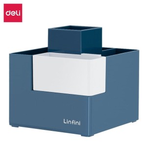 Przybornik na biurko DELI LINFINI niebieski /EZ072B/