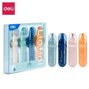 Zakreślacz 1,0-5,0mm DELI LINFINI zestaw 4 kolory /EU370/