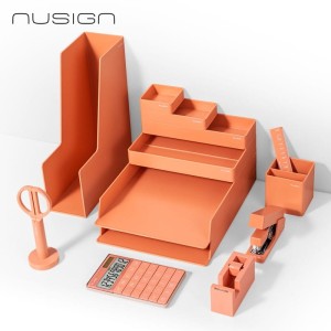 Zestaw organizacyjny DELI NUSIGN ENS003 13 elementów różowy /ENS003-PK/