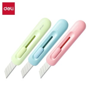 Nóż do papieru 12mm DELI LONGREEN MINI mix kolorów 1szt /EM410/