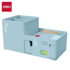 Przybornik na biurko DELI LONGREEN niebieski /EZ419-BL/