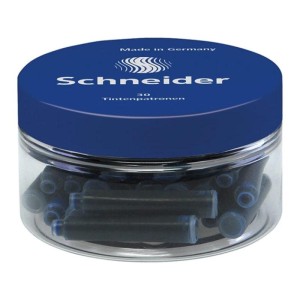 Naboje do piór SCHNEIDER niebieski plastikowy słoik 30szt. /SR6703/