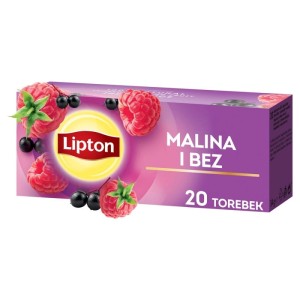 Herbata owocowa LIPTON malina z czarnym bzem z zawieszką 20szt. /SP-013418/