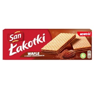 Ciastka WAFLE ŁAKOTKI 146g czekoladowe