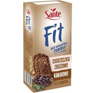 Ciastka zbożowe 300g SANTE fit bez cukru kakaowe