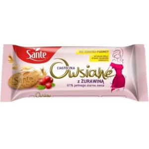 Ciasteczka SANTE owsiane z żurawiną FIT 135g