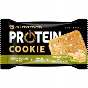 Ciastko proteinowe 50g GO ON pistacjowe z białą czekoladą