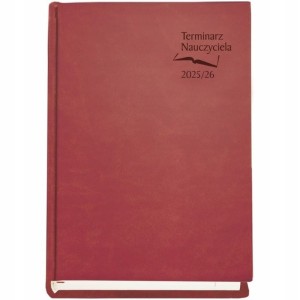 Terminarz 125x185mm tygodniowy MICHALCZYK I PROKOP nauczyciela 2025/2026 bordowy /T-155V-B/