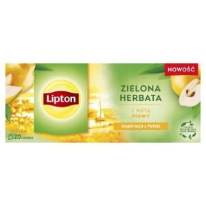 Herbata zielona LIPTON z nutą pigwy z zawieszką 20szt. /SP-121092/