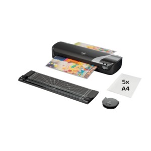 Laminator A4 GBC INSPIRE+ w zestawie z folią trymerem i zaokrąglaczem czarny 1szt. /4410036/