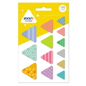 Zakładki indeksujące Stickn Trójkąty mix 195szt. /21762/