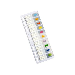 Zakładki indeksujące TRES 12x44 z linijką numeryczna PP /ZAKINL/