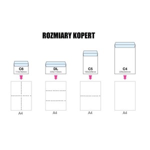 Koperty C6 białe SK samoklejące 50 sztuk