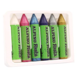 Kredki do malowania twarzy ALPINO FIESTA księżniczka 6szt. /DL000112/