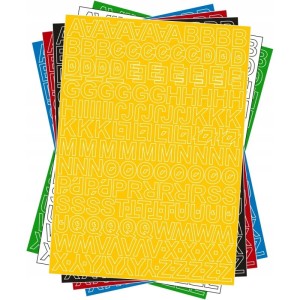 Litery samoprzylepne 2cm żółte