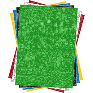 Litery samoprzylepne 2 cm zielone IX alfabet