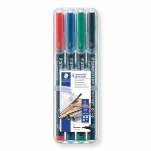 Marker foliopis/do CD 0,4mm S igłowa STAEDTLER LUMOCOLOR 4szt.