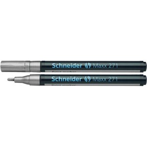 Marker olejowy SCHNEIDER MAXX 271 okrągły 1-2 mm srebrny 1szt. /SR127154/