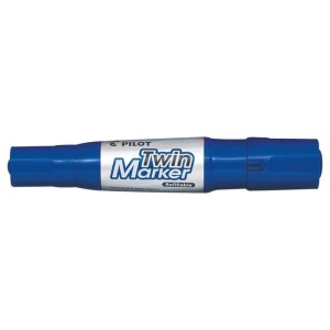 Marker permanentny dwustronny 2,0mm i 1,0-7,0mm PILOT okrągły i ścięty begreen jumbo niebieski 1szt. /MFN-15FB-L-BG/
