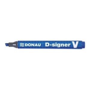 Marker permanentny Donau D-SIGNER V ścięty, niebieski