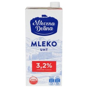 Mleko UHT Mleczna dolina 1,0l 3,2% 1szt.
