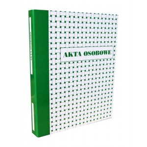 Segregator na akta osobowe A4/30 RINGOWY 2R KONFEX zielony oprawa tektura lita 1szt. /T-01-ZIELONY/