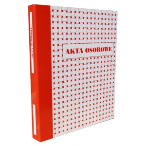 Segregator na akta osobowe A4/30 RINGOWY 2R KONFEX czerwony oprawa tektura lita 1szt. /T-01-CZERWONY/