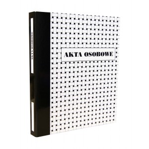 Segregator na akta osobowe A4/30 RINGOWY 2R KONFEX czarny oprawa tektura lita 1szt. /T-01-CZARNY/