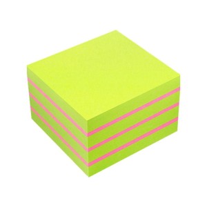 Notes samoprzylepny 75x75mm 450 kartek LIMONKA MIX KOLORÓW INFO /5654-82/