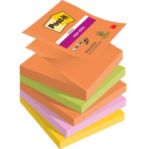 Notes samoprzylepny  Z-NOTES/HARMONIJKOWY/ZZ/ZIG-ZAG 76x76mm 5x90 kartek PALETA BOOST 3M POST-IT SUPER STICKY /3M-4054596924239/