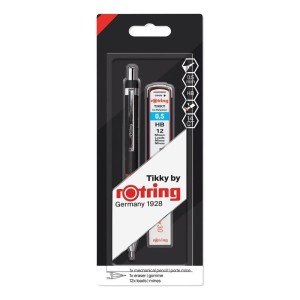 Ołówek automatyczny 0,7mm ROTRING TIKKY czarny + grafity blister /S0770580/