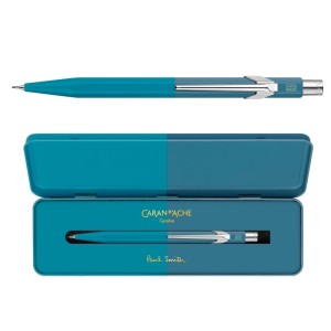Ołówek automatyczny 0,5mm CARAN D'ACHE 844 PAUL SMITH CYAN/STEEL 1szt. /CDMF0844-342/