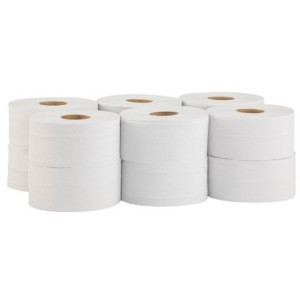Papier toaletowy JUMBO makulatura 1-warstwowy biały 1x28g 220m MERIDA CLASSIC 12szt. /PKB202/