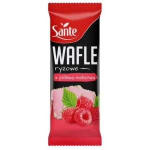 Wafle kukurydziane mini 35g SANTE z polewą malinową