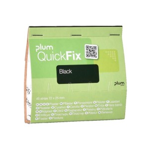 Plaster z opatrunkiem z tkaniny poliestrowej PLUM QUICKFIX BLACK 72x25mm 45szt. /BH-5522/
