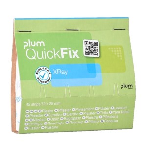 Plaster z opatrunkiem wykrywalny PLUM QUICKFIX XRAY 72x25mm 45szt. /BH-5524/